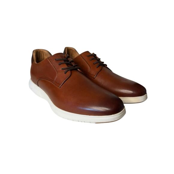 Florsheim NEW Dash Plain Toe Oxford Cognac 9.5M Comfortech Shoes Brown Lace - Picture 6 of 8